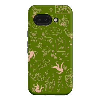 Easty Flash Green Printed Phone Cases Google Pixel 9A / Armoured by Easty Beasty - The Dairy