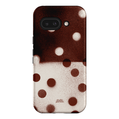Espresso Polka Dot Printed Phone Cases Google Pixel 9A / Armoured by Jasmine Dowling - The Dairy