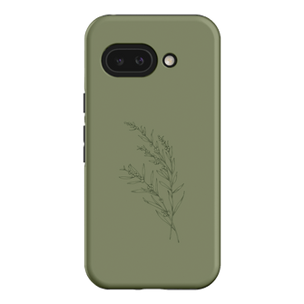 Khaki Wattle Printed Phone Cases Google Pixel 9A / Armoured by Typoflora - The Dairy