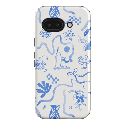 Mediterranean Wave Printed Phone Cases Google Pixel 9A / Armoured by Charlie Taylor - The Dairy