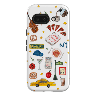 NYC White Printed Phone Cases Google Pixel 9A / Armoured by BG. Studio - The Dairy