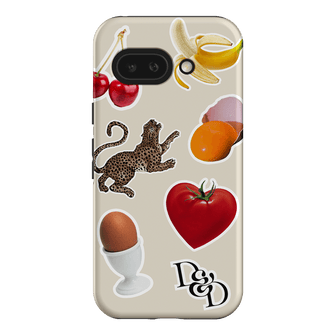 Sunday Stickers Cream Printed Phone Cases Google Pixel 9A / Armoured by Desmond & Dempsey - The Dairy