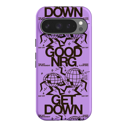 Good Energy in Purple Printed Phone Cases Google Pixel 9 Pro / Armoured by After Hours - The Dairy