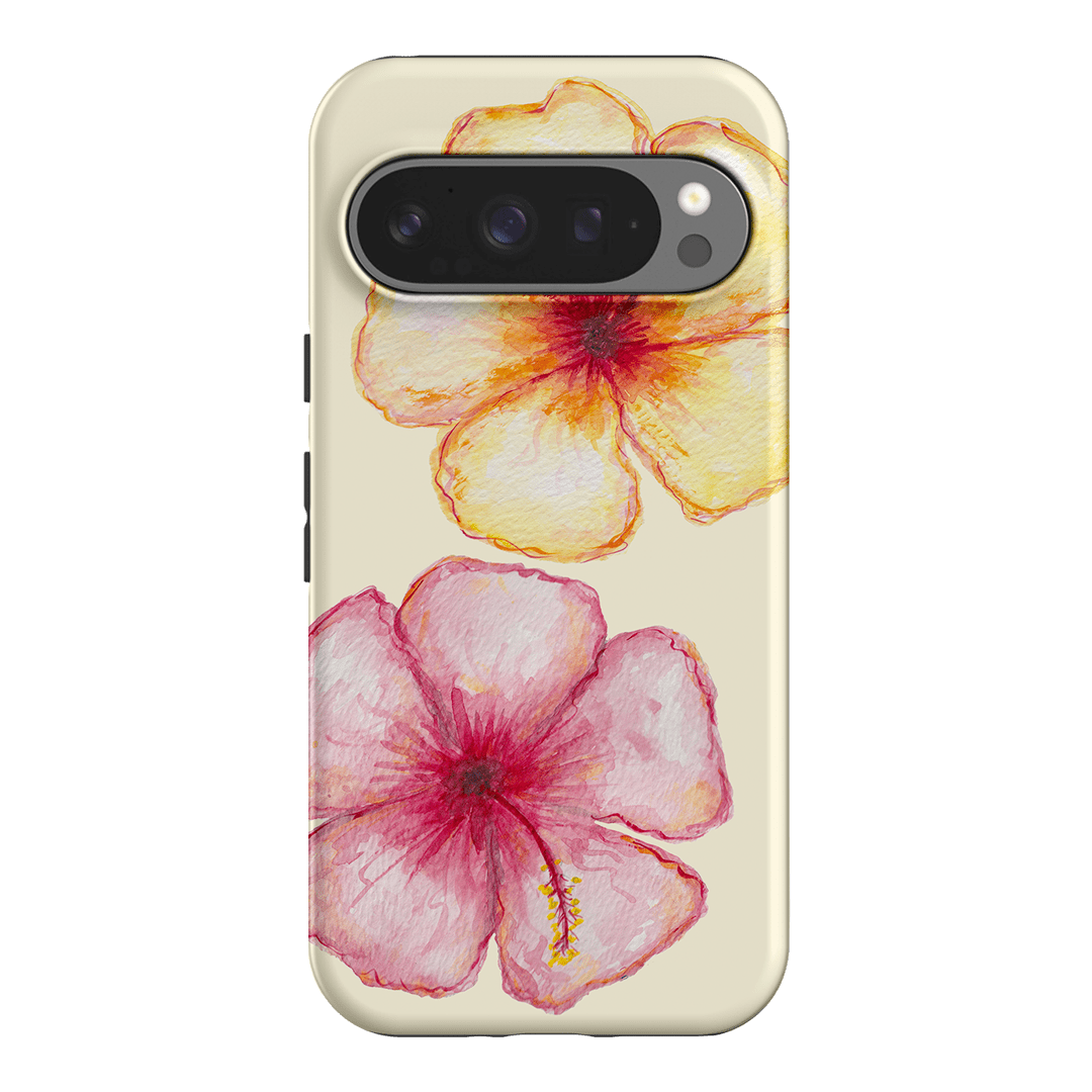 Hibiscus Flower Yellow Printed Phone Cases Google Pixel 9 Pro / Armoured by BG. Studio - The Dairy