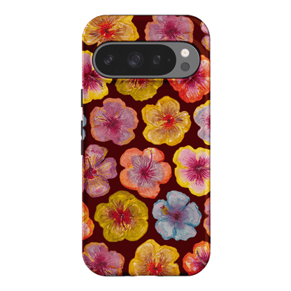 Hibiscus Holiday Rouge Printed Phone Cases Google Pixel 9 Pro / Armoured by BG. Studio - The Dairy
