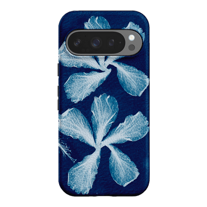 Hibiscus Cyanotype Printed Phone Cases Google Pixel 9 Pro / Armoured by Sally Hungerford - The Dairy