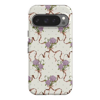 Hydrangea Ribbon Printed Phone Cases Google Pixel 9 Pro / Armoured by Veronica Tucker - The Dairy