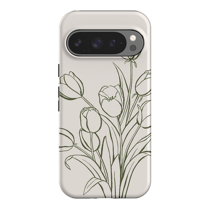 Inked Tulips Printed Phone Cases Google Pixel 9 Pro / Armoured by Typoflora - The Dairy