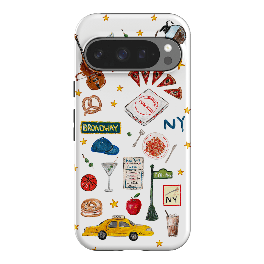 NYC White Printed Phone Cases Google Pixel 9 Pro / Armoured by BG. Studio - The Dairy