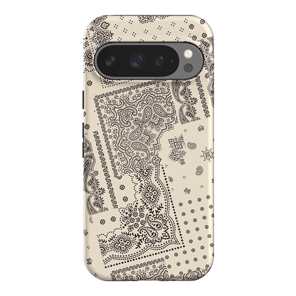 Paisley Ecru Printed Phone Cases Google Pixel 9 Pro / Armoured by The Dairy - The Dairy