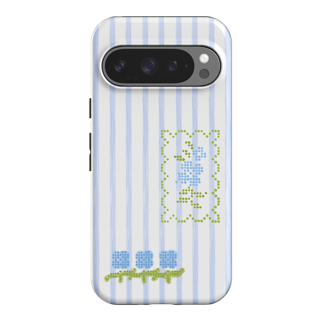 Patchwork Blue Printed Phone Cases Google Pixel 9 Pro / Armoured by Kayla Carr - The Dairy
