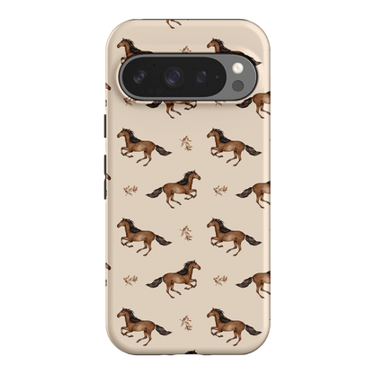 Running Horse Printed Phone Cases Google Pixel 9 Pro / Armoured by Kasiags Art - The Dairy
