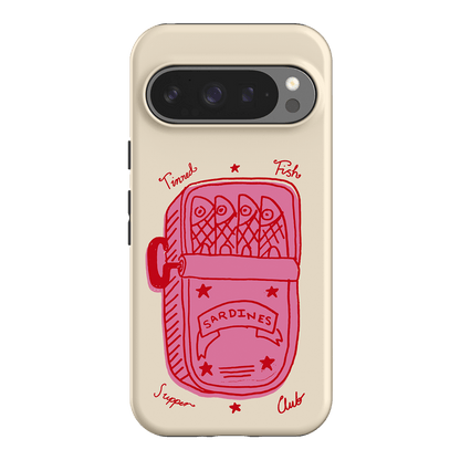 Sardine Social Red Printed Phone Cases Google Pixel 9 Pro / Armoured by The Dairy - The Dairy