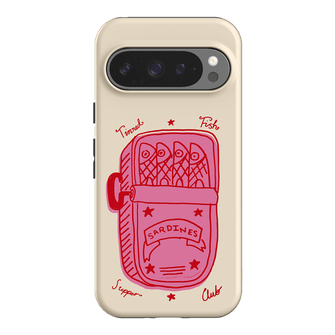 Sardine Social Red Printed Phone Cases Google Pixel 9 Pro / Armoured by The Dairy - The Dairy