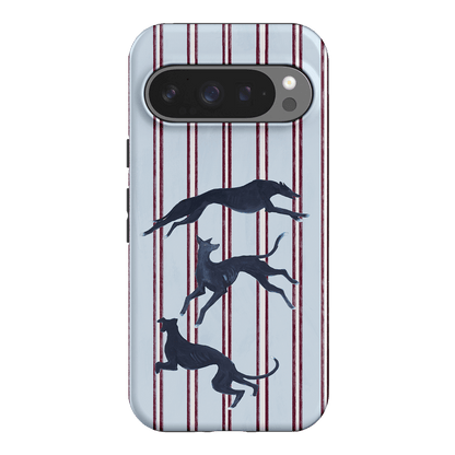Stripey Hounds Printed Phone Cases Google Pixel 9 Pro / Armoured by Lisa Hu - The Dairy