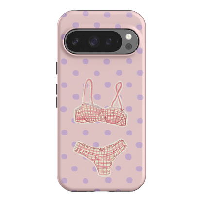 Vintage Gingham Printed Phone Cases Google Pixel 9 Pro / Armoured by Kayla Carr - The Dairy