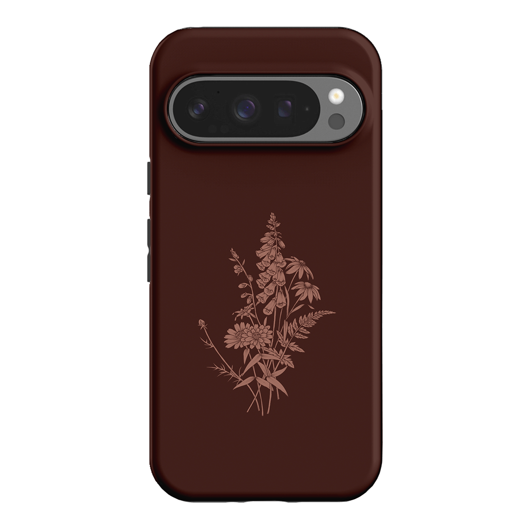 Wildflowers Mocha Printed Phone Cases Google Pixel 9 Pro / Armoured by Typoflora - The Dairy