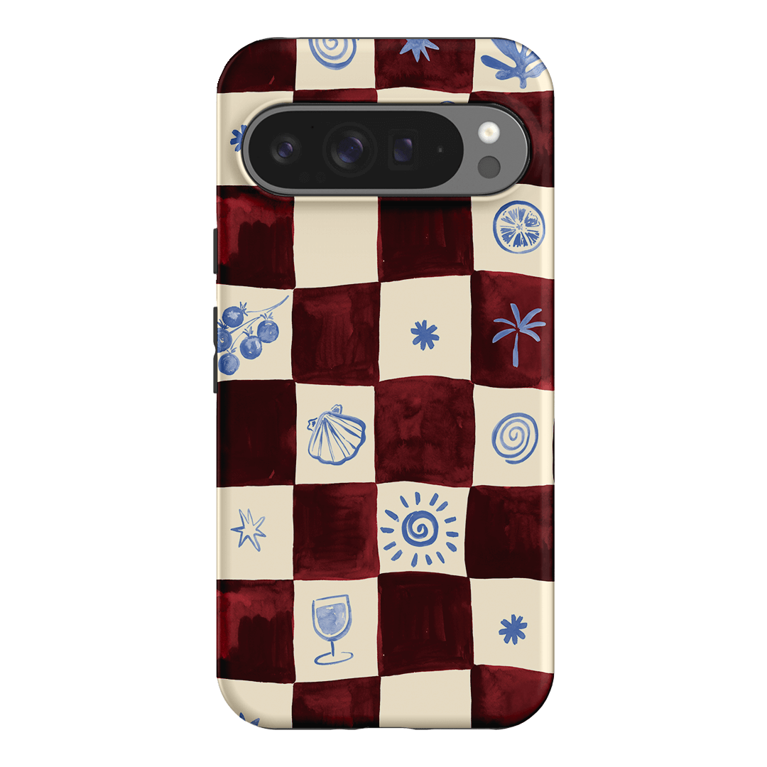 Afternoon Mezze Maroon Printed Phone Cases Google Pixel 9 Pro XL / Armoured by Charlie Taylor - The Dairy