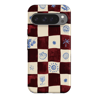 Afternoon Mezze Maroon Printed Phone Cases Google Pixel 9 Pro XL / Armoured by Charlie Taylor - The Dairy