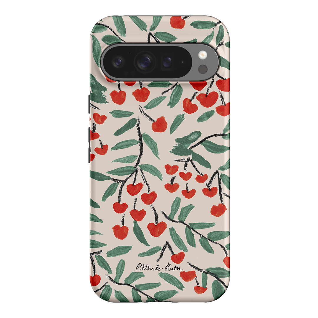Cherry Love Printed Phone Cases Google Pixel 9 Pro XL / Armoured by Phthalo Ruth - The Dairy