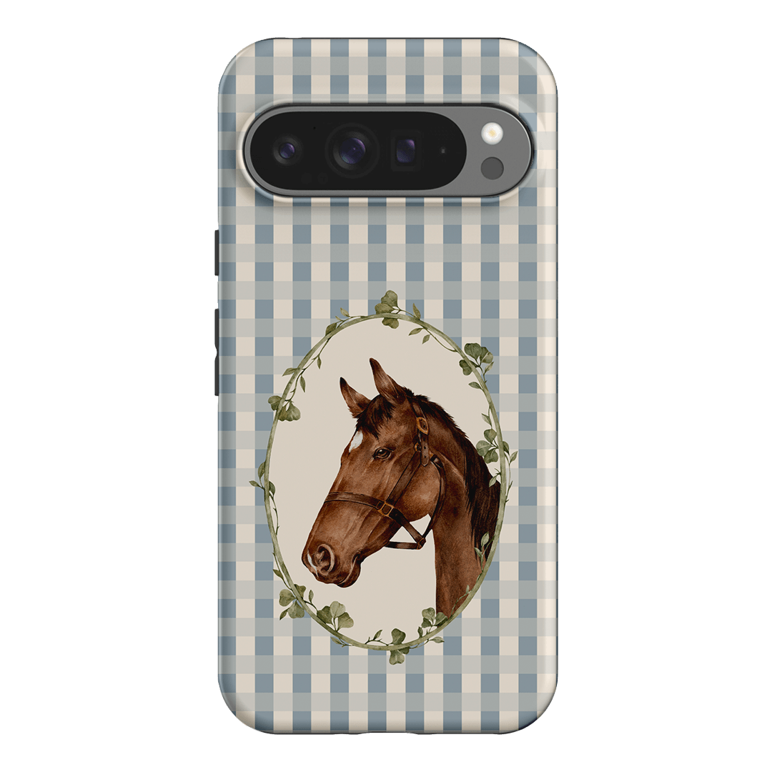 Gingham Horse Printed Phone Cases Google Pixel 9 Pro XL / Armoured by Kasiags Art - The Dairy