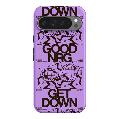 Good Energy in Purple Printed Phone Cases Google Pixel 9 Pro XL / Armoured by After Hours - The Dairy