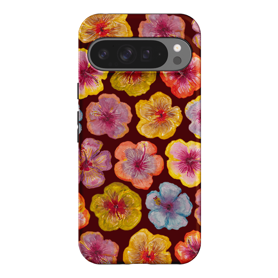 Hibiscus Holiday Rouge Printed Phone Cases Google Pixel 9 Pro XL / Armoured by BG. Studio - The Dairy