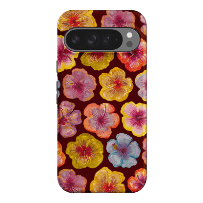 Hibiscus Holiday Rouge Printed Phone Cases Google Pixel 9 Pro XL / Armoured by BG. Studio - The Dairy
