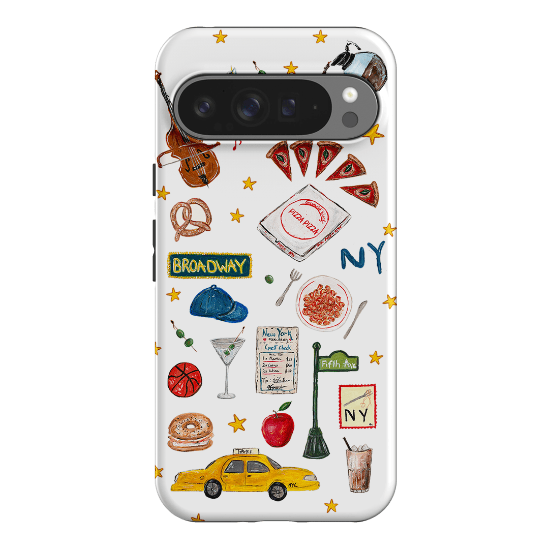 NYC White Printed Phone Cases Google Pixel 9 Pro XL / Armoured by BG. Studio - The Dairy