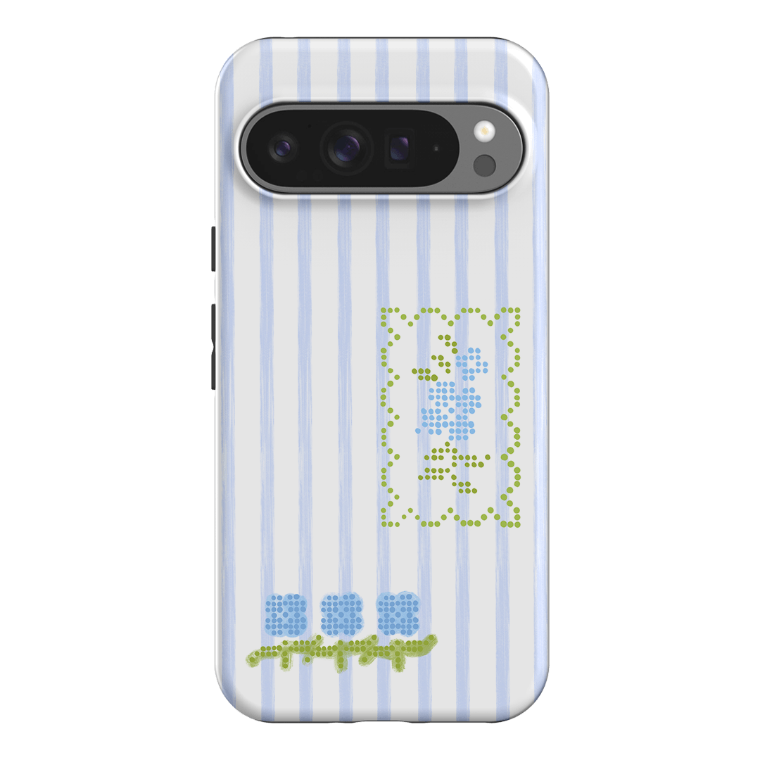 Patchwork Blue Printed Phone Cases Google Pixel 9 Pro XL / Armoured by Kayla Carr - The Dairy