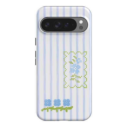 Patchwork Blue Printed Phone Cases Google Pixel 9 Pro XL / Armoured by Kayla Carr - The Dairy