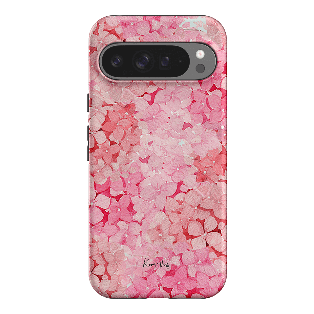 Hydrangea Pink Printed Phone Cases Google Pixel 9 Pro XL / Armoured by Kerrie Hess - The Dairy