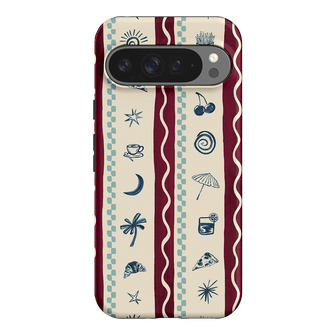 Summer Snacks Burgundy Printed Phone Cases Google Pixel 9 Pro XL / Armoured by Charlie Taylor - The Dairy