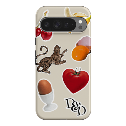 Sunday Stickers Cream Printed Phone Cases Google Pixel 9 Pro XL / Armoured by Desmond & Dempsey - The Dairy