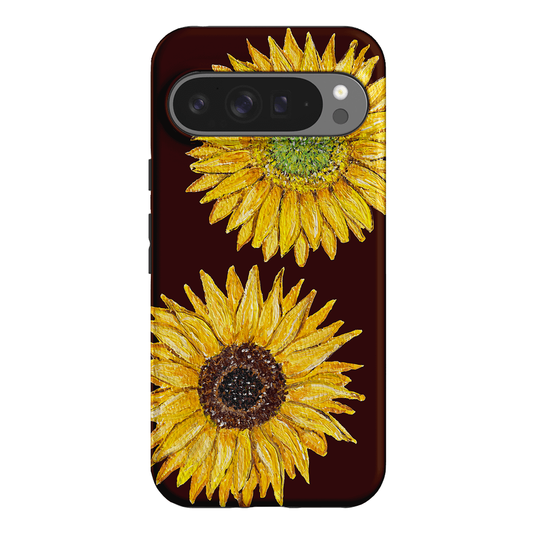 Sunflower Brown Printed Phone Cases Google Pixel 9 Pro XL / Armoured by BG. Studio - The Dairy