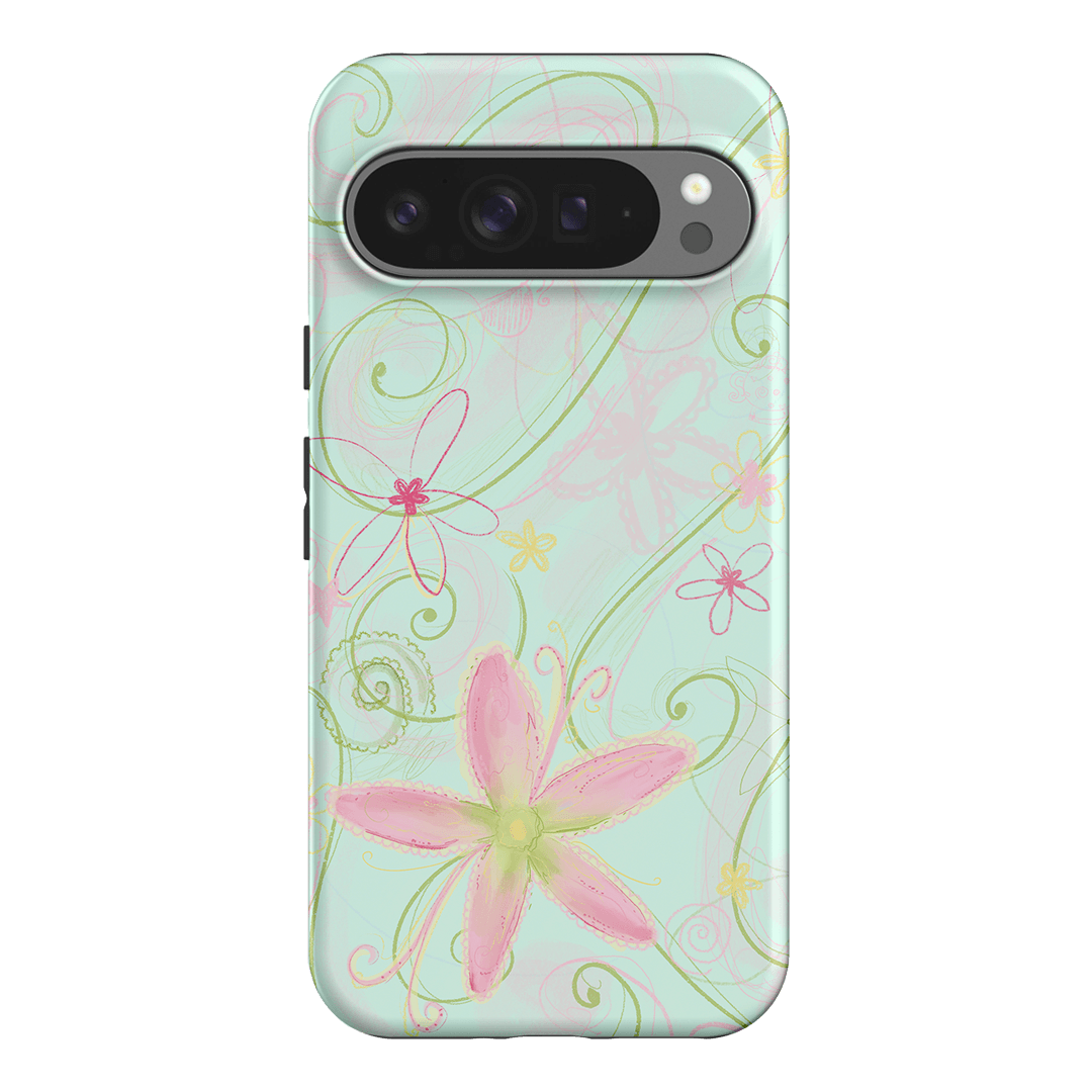 Swirl Blue Printed Phone Cases Google Pixel 9 Pro XL / Armoured by Kayla Carr - The Dairy