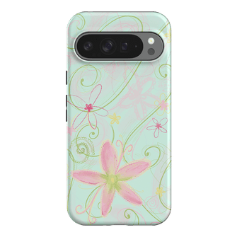 Swirl Blue Printed Phone Cases Google Pixel 9 Pro XL / Armoured by Kayla Carr - The Dairy