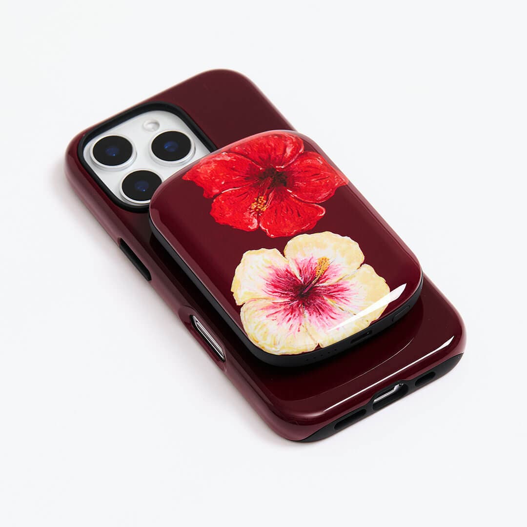 Hibiscus Flower ChargePod MagSafe Power Bank ChargerPod by The Dairy - The Dairy