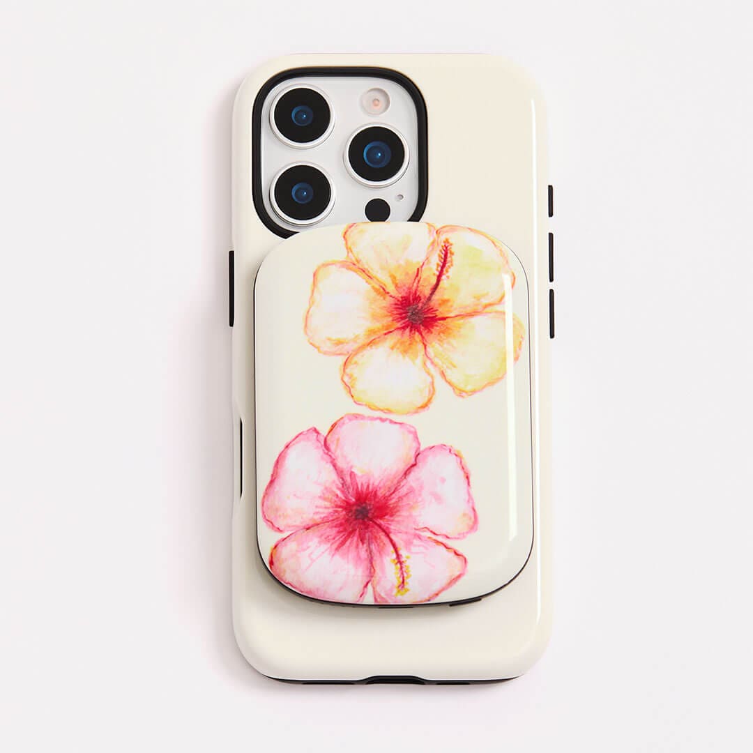 Hibiscus Flower Yellow ChargePod MagSafe Power Bank ChargerPod by The Dairy - The Dairy