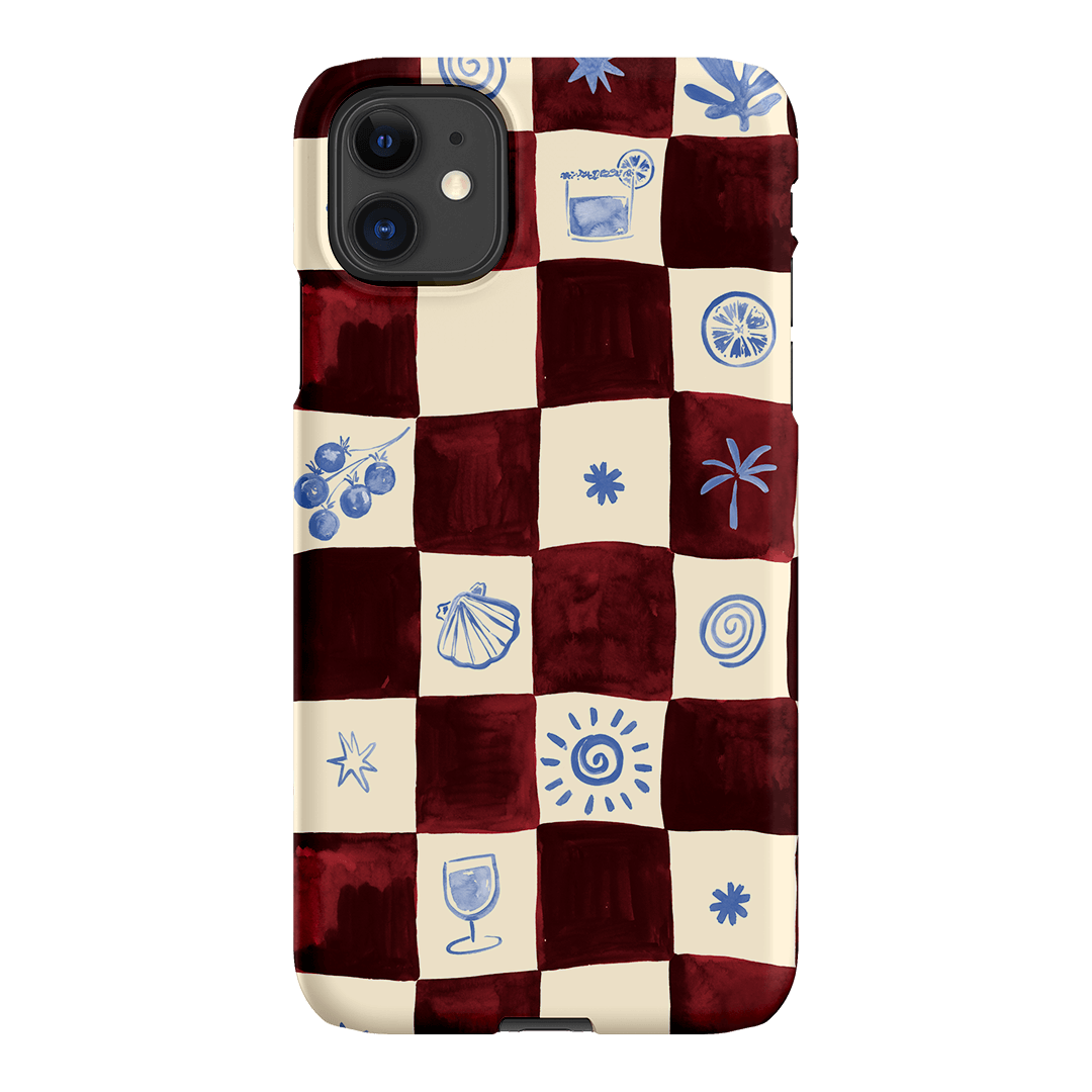 Afternoon Mezze Maroon Printed Phone Cases iPhone 11 / Snap by Charlie Taylor - The Dairy