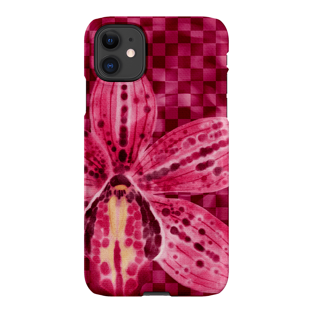 Check Orchid Printed Phone Cases iPhone 11 / Snap by Sally Hungerford - The Dairy