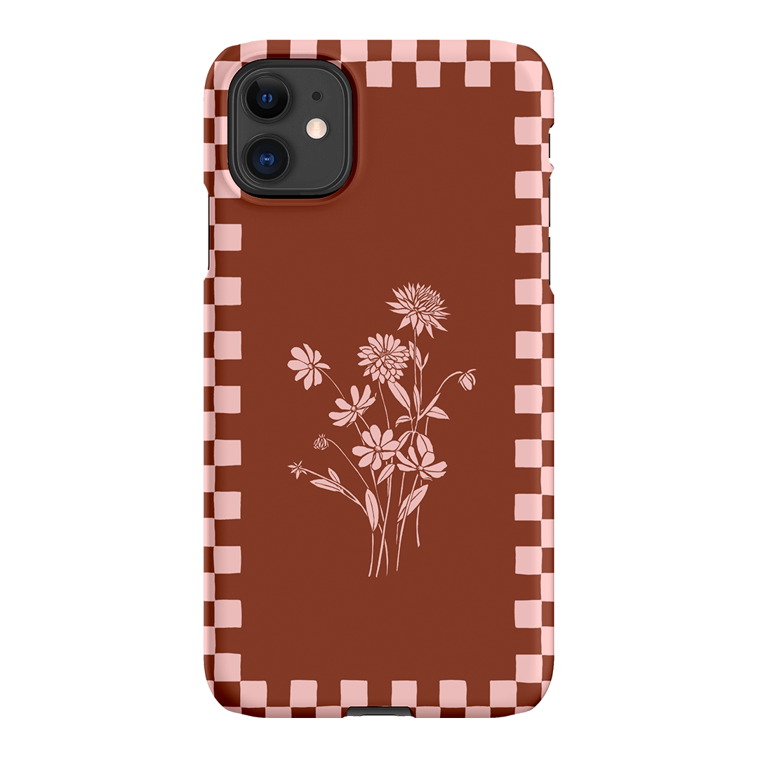 Dahlia Check Printed Phone Cases iPhone 11 / Snap by Typoflora - The Dairy
