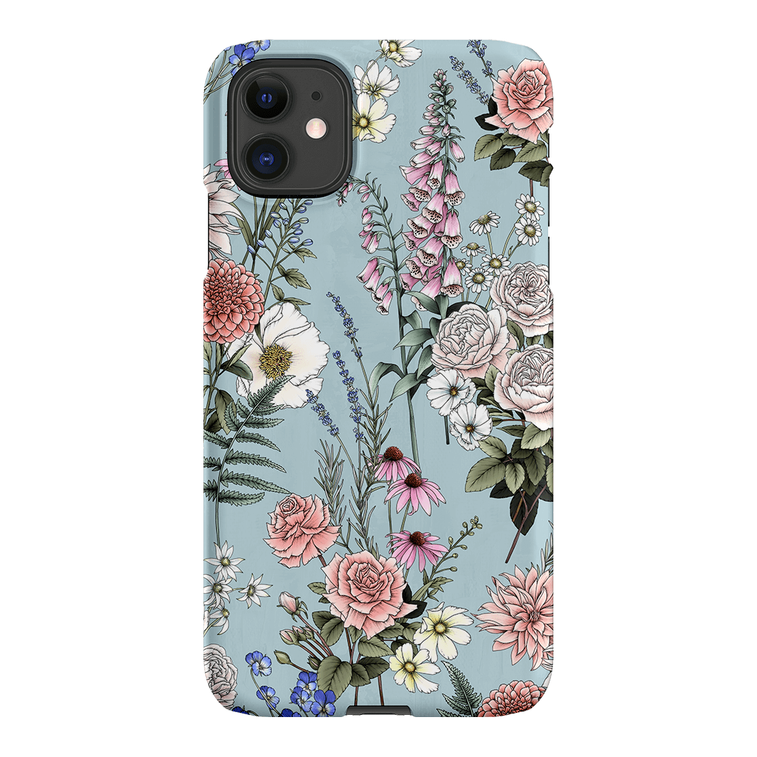 Garden Party Blue Printed Phone Cases iPhone 11 / Snap by Typoflora - The Dairy