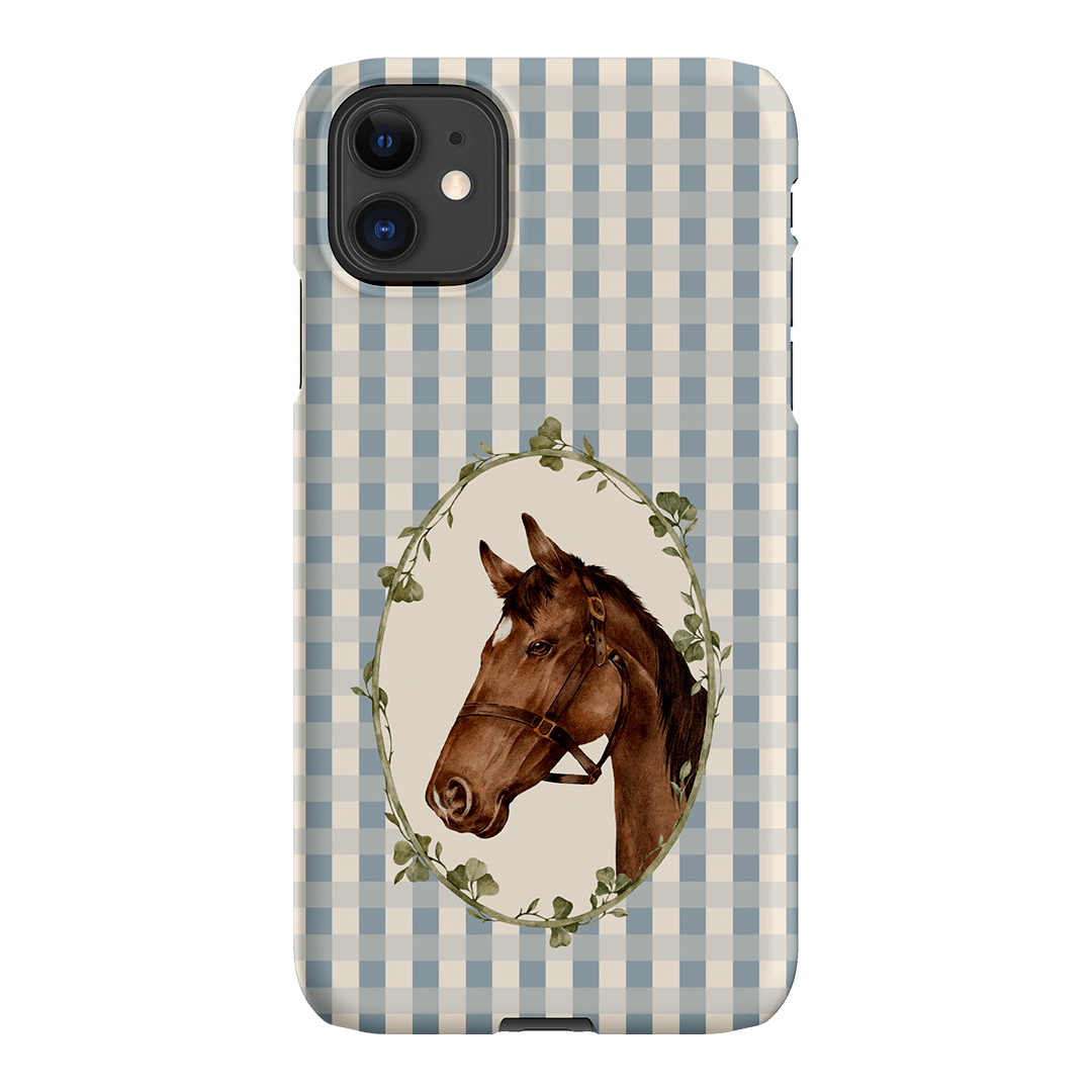 Gingham Horse Printed Phone Cases iPhone 11 / Snap by Kasiags Art - The Dairy