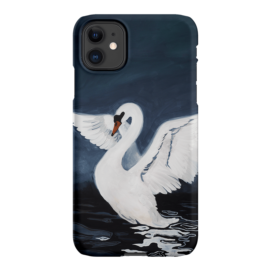 Midnight Swan Printed Phone Cases iPhone 11 / Snap by Lisa Hu - The Dairy