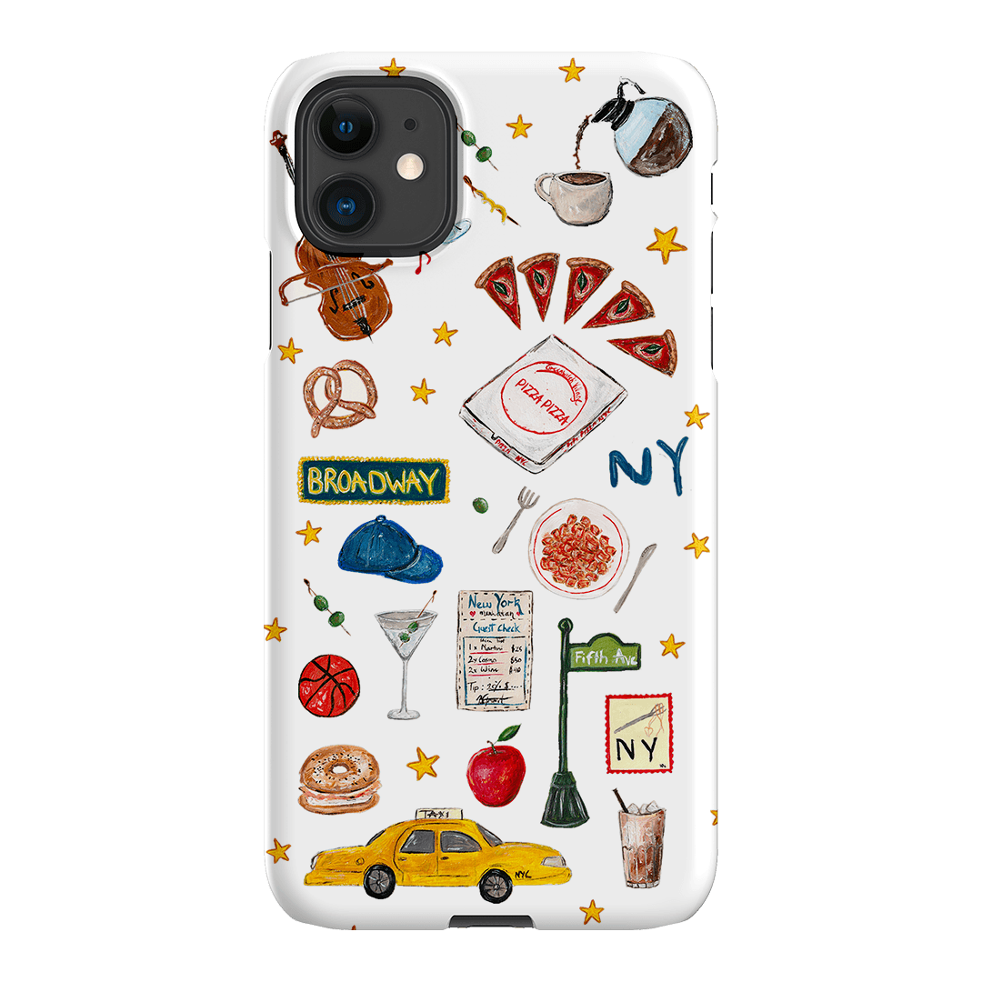 NYC White Printed Phone Cases iPhone 11 / Snap by BG. Studio - The Dairy