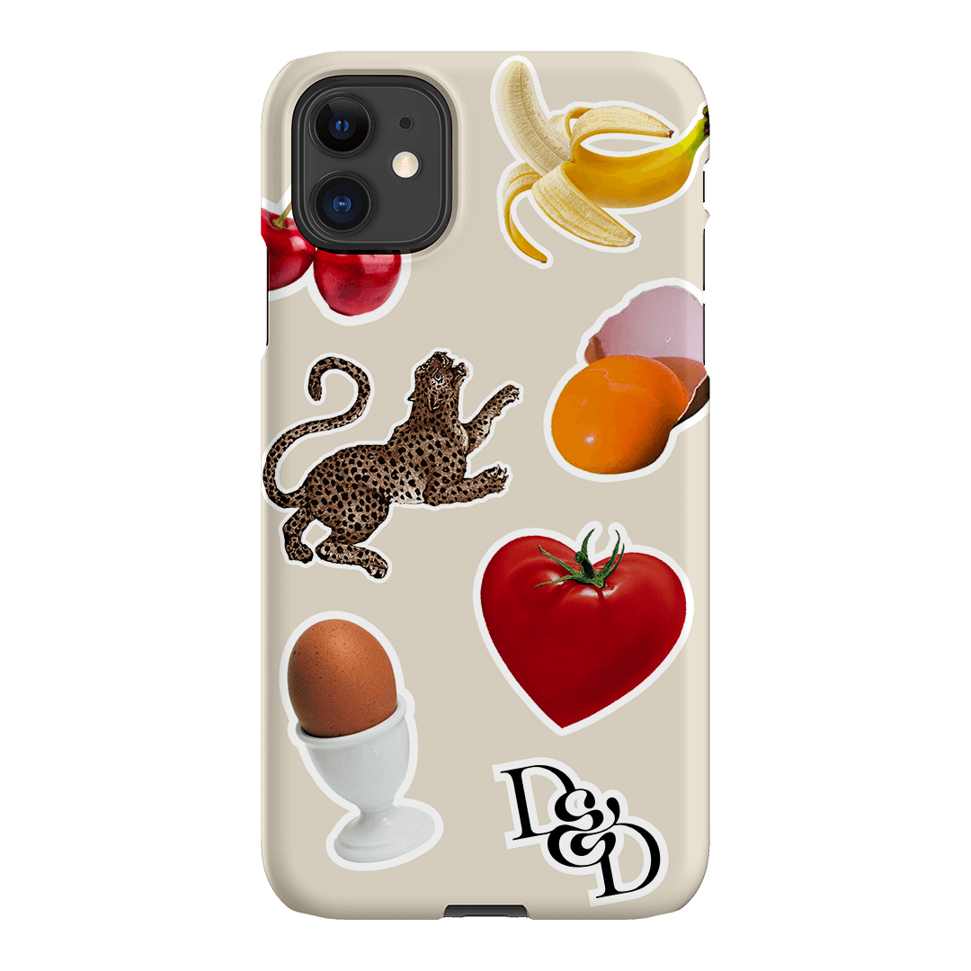 Sunday Stickers Cream Printed Phone Cases iPhone 11 / Snap by Desmond & Dempsey - The Dairy