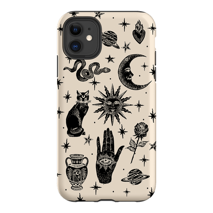 Astro Flash Beige Printed Phone Cases by Veronica Tucker - The Dairy