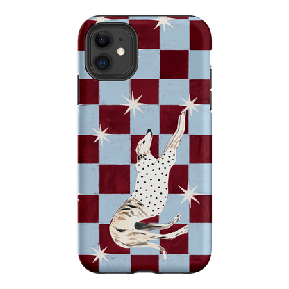Check Greyhound Blue Printed Phone Cases iPhone 11 / Armoured by Lisa Hu - The Dairy