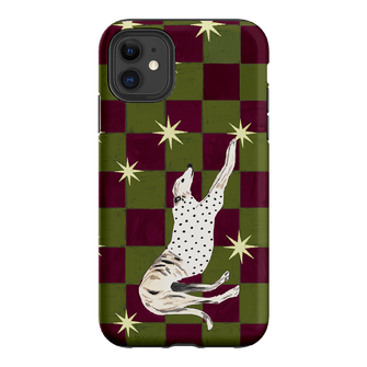 Check Greyhound Green Printed Phone Cases iPhone 11 / Armoured by Lisa Hu - The Dairy